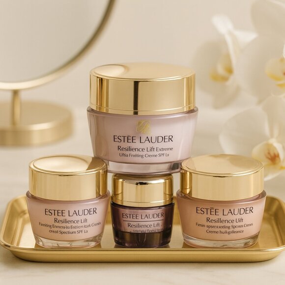 Estée Lauder Resilience Lift Skincare Set Day & Night Creams SPF 4 Jars